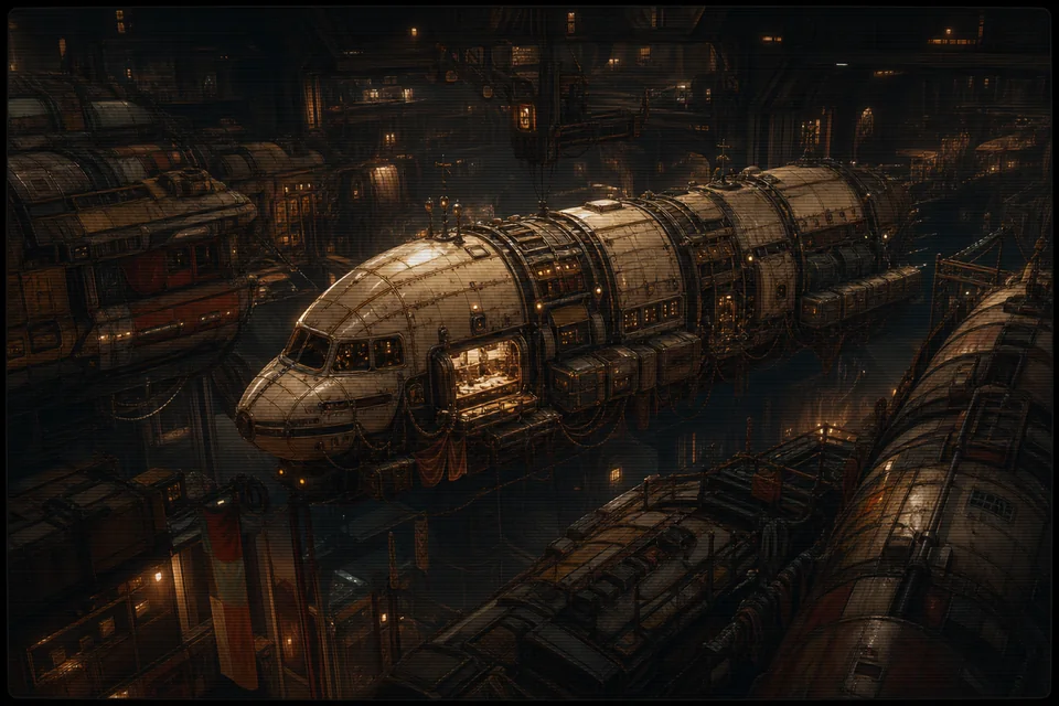 A pristine abandoned Nomad freight hull in a worn hidden berth